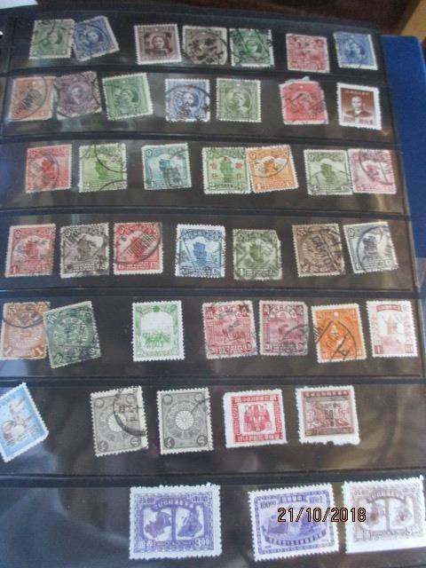 Chinese stamps, unmounted within an album to include 1913 China Republic, Junk stamps, late 19th