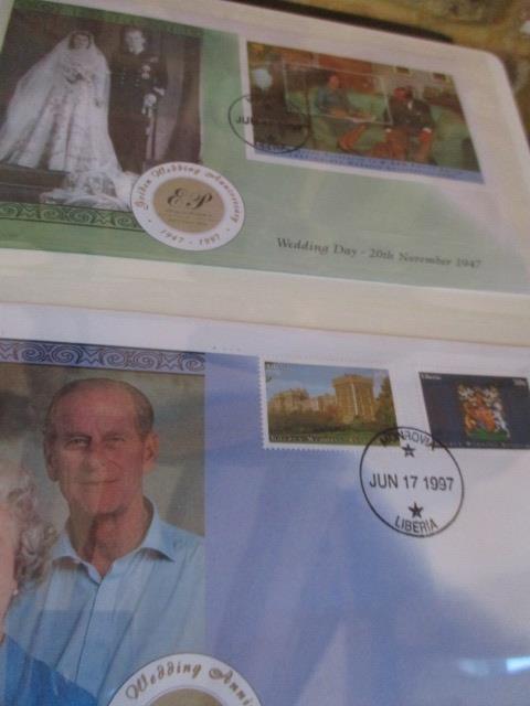 Three albums of Royal stamps and covers to include The Golden Wedding, The 60th Birthday of Queen - Image 8 of 10