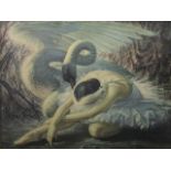 After Vladimir Tretchikoff 1913-2006 - The Dying Swan, period mid 20th century, coloured print, in