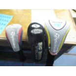 Three tailor made golf clubs to include R5 80 driver, Callaway Big Bertha steel head +2 R5 x L 3