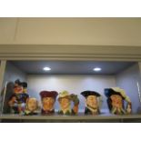 Large Royal Doulton character jugs and others comprising Henry VIII D6642, D'Artagnan D6691, The