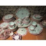 An Alfred Meakin part dinner service and a Tuscan ware part teaset