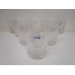 Thomas Webb Wellington pattern table glass, a set of seven flat juice tumblers, 4 1/2" high and a