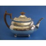 A George III silver teapot by Samuel Godbehere, Edward Wigan, James Boult, London 1810 of oval