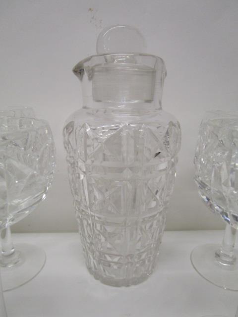 John Walsh Walsh Kenilworth pattern part suite of cut table glass comprising a cocktail shaker and - Image 10 of 10