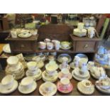 A large quantity of early 20th century tea cups A/F, coffee cans, saucers and small plates to