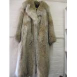 A good condition 1960s/70s Siberian wolf full length fur coat by Maxwell Croft of London,