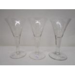 A group of three Whitefriars engraved goblets commemorating Edward VIII 1937 Coronation, engraved