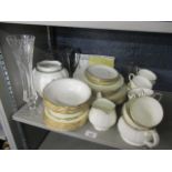 A mixed lot to include A Duchess Ascot part dinner service, glassware and other items