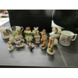 A group of five Beswick Beatrix Potter Gold backstamp figurines to include Ribby A/F, along with