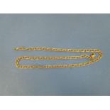 A 9ct gold figure of eight link necklace, 11.8g