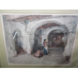 A Russell Flint print entitled 'Unseen target' signed to the lower right corner 24" x 19" framed