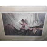A Russell Flint print entitled 'The new model', signed to the lower right corner 22" x 14" framed