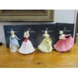 Four Royal Doulton figures to include Christine HN3767, Susan HN 3050, Madeline HN4152 and Elaine HN