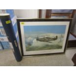 Aviation prints to include Geoff Nutkins 'Hurricane' limited edition print 502/525 signed in