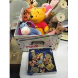 A selection of composition models of teddy bears and miscellaneous Winnie the Pooh toys