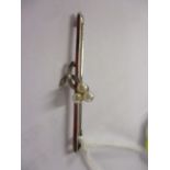 A 9ct white gold and seed pearl bar brooch, total weight 1.95g