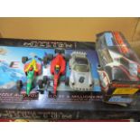 A late 20th century Scalextric Formula One set with four cars ( box A/F ), together with a