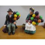 Two Royal Doulton figures 'The Balloon Man' HN1945 and 'The Old Balloon Seller' 1315