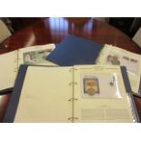 Three stamp albums to include The Queen's Golden Wedding coin albums