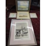 Jack Savage - Rural scene - watercolour, signed lower right side, and other pictures