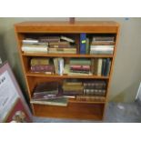 A modern wood finished, four tier bookcase, 53"h x 41"w