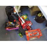 A selection of toys to include a Ferrari remote control car