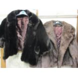 Two vintage faux fur jackets