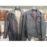 A Burberry gents' leather jacket, and another