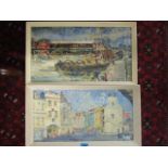 G W Shakeshaft - Bidston Dock/The Barbican, Plymouth, two oil on board paintings, signed, 10 1/2"