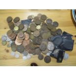 Mixed coins to include Victorian pennies, shillings, some silver and others