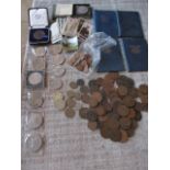 A quantity of pre decimal and decimal British Coins to include Crowns, two 1980s £2 coins, old