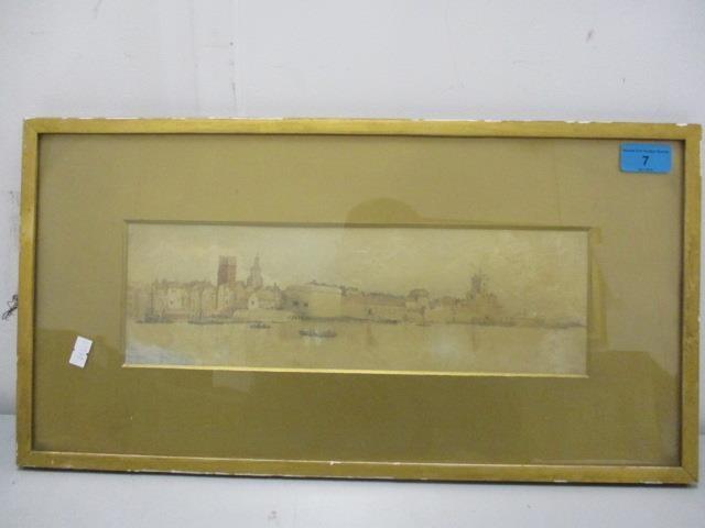 Attributed to Clarkson Stanfield - a watercolour landscape scene inscribed to the reverse, - Image 2 of 3