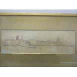 Attributed to Clarkson Stanfield - a watercolour landscape scene inscribed to the reverse,