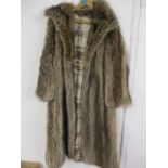 A silver fox fur coat