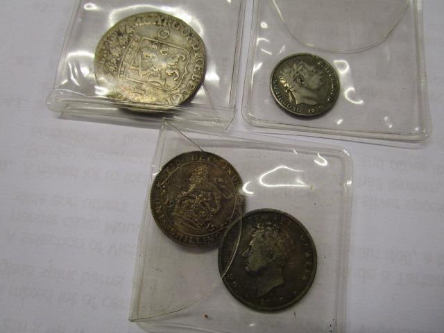 Coins, mainly British Georgian and later coins to include an 1820 George III silver Crown, A - Image 4 of 10