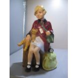 A limited edition Royal Doulton figure entitled The Girl Evacuee, modelled by Adrian Hughes and