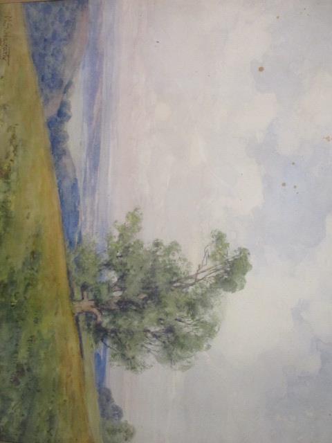 M S Hogarty - A watercolour landscape signed to the lower left corner, 18 1/2" x 15", framed