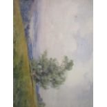 M S Hogarty - A watercolour landscape signed to the lower left corner, 18 1/2" x 15", framed