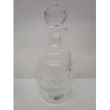 A Waterford Castletown pattern spirit decanter and stopper, etched mark to base, 10"h