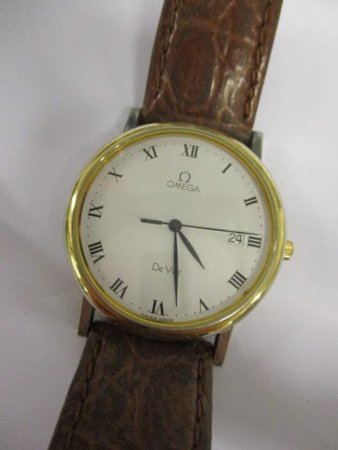 An Omega de Ville gentleman's wristwatch with leather strap