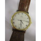 An Omega de Ville gentleman's wristwatch with leather strap