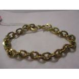 An 18ct gold chain link bracelet