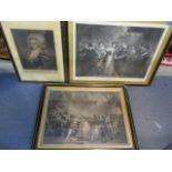 Three 19th century engravings to include one entitled 'Shakespeare King Henry The Eighth' 24" x 17