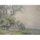 M S Hogarty - A watercolour landscape signed to the lower left corner, 17 1/2" x 13 1/2", framed