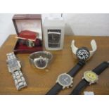 Mixed watches to include an Accurist automatic Shockmaster, boxed ladies Rotary Ford watch,