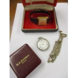 A gents Doxa gold plated and stainless steel wristwatch and a later 19th century silver cased pocket