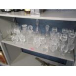 A selection of miscellaneous cut glassware to include mixed wine tumblers