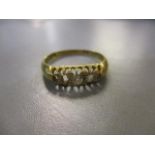 An 18ct gold diamond ring A/F