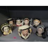 Royal Doulton character jugs Henry VIII and his six wives D6642